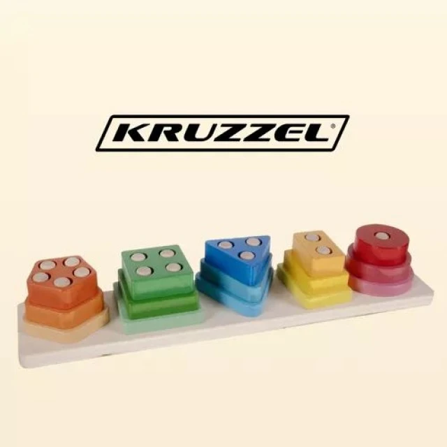 Дървен образователен сортер - Kruzzel