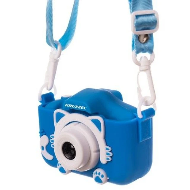 Blue Digital Full HD Camera with + 32GB Memory Card and Built-in Games and Selfie Camera - Kruzzel