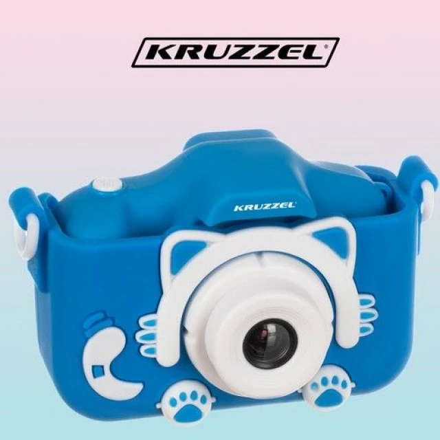 Blue Digital Full HD Camera with + 32GB Memory Card and Built-in Games and Selfie Camera - Kruzzel