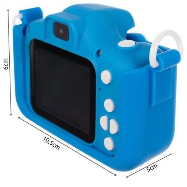 Blue Digital Full HD Camera with + 32GB Memory Card and Built-in Games and Selfie Camera - Kruzzel