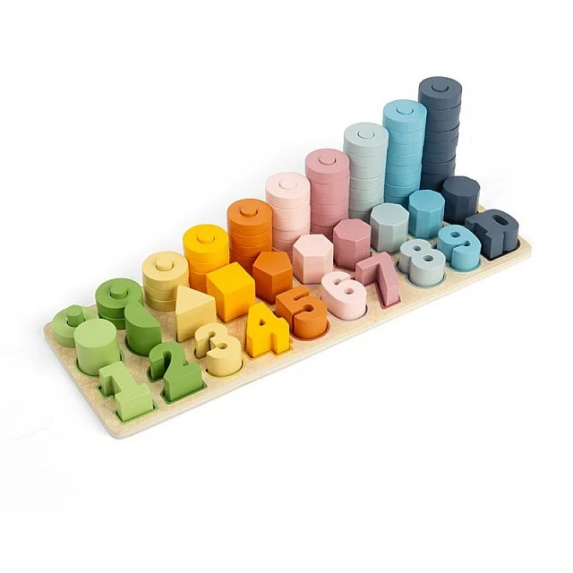 Bigjigs Дървена ЕКО игра за броене от 1 до 10