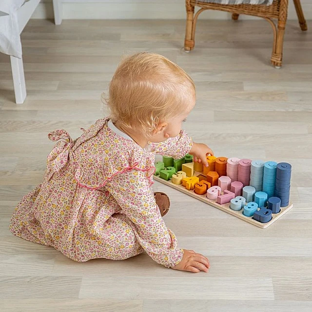 Bigjigs Дървена ЕКО игра за броене от 1 до 10
