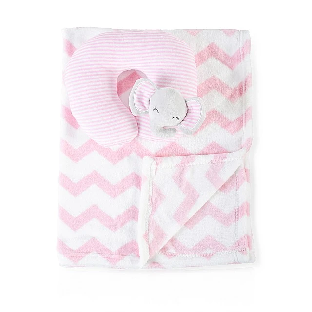 Baby blanket 90/75 cm with pillow Sammy pink