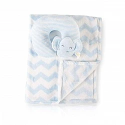 Baby blanket 90/75 cm with pillow Sammy blue