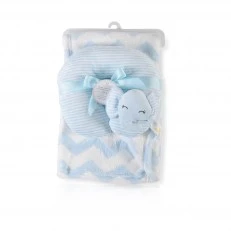 Baby blanket 90/75 cm with pillow Sammy blue
