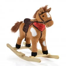 Rocking plush horse Thunder khaki