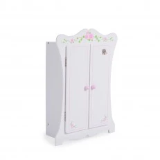 Wooden doll furniture - wardrobe white 011