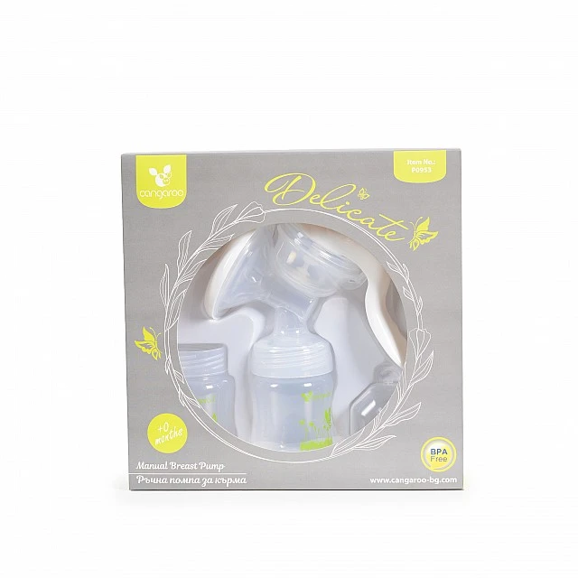 Manual breast milk pump Delicate white