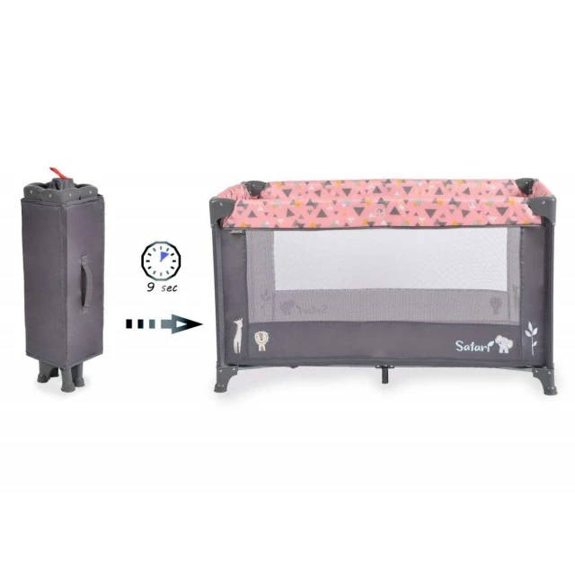 Baby crib Safari pink