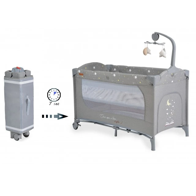Baby crib Once upon a time 2 gray