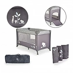 BABY CRIB SAFARI graphite