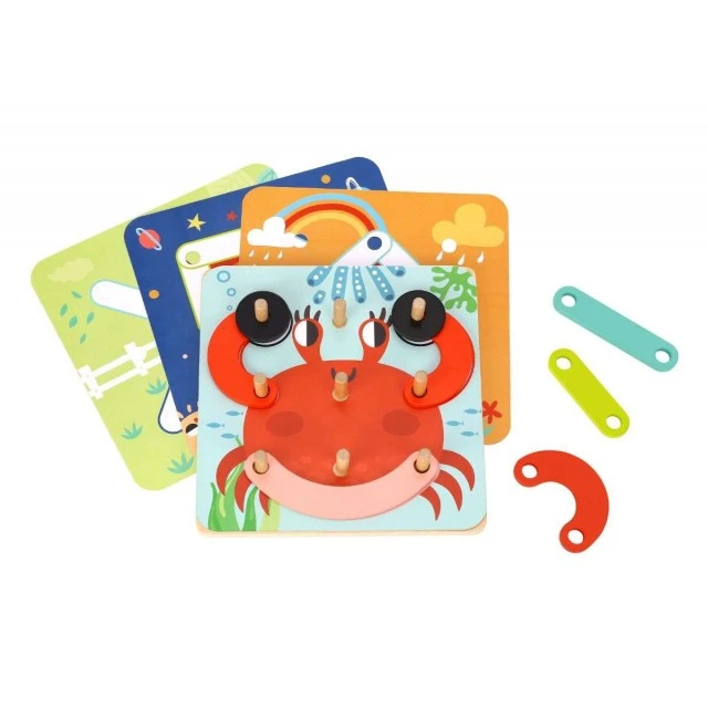 Wooden educational puzzle 4in1 TH123 24 pieces