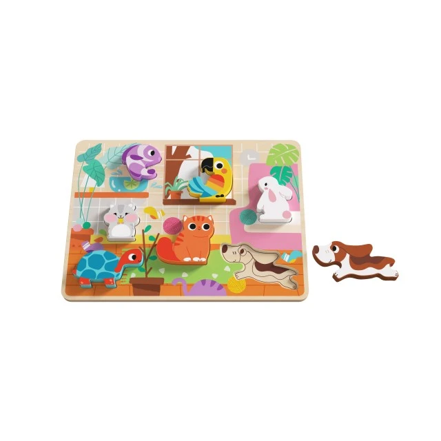 Wooden puzzle 3D pets TH635 8 pieces