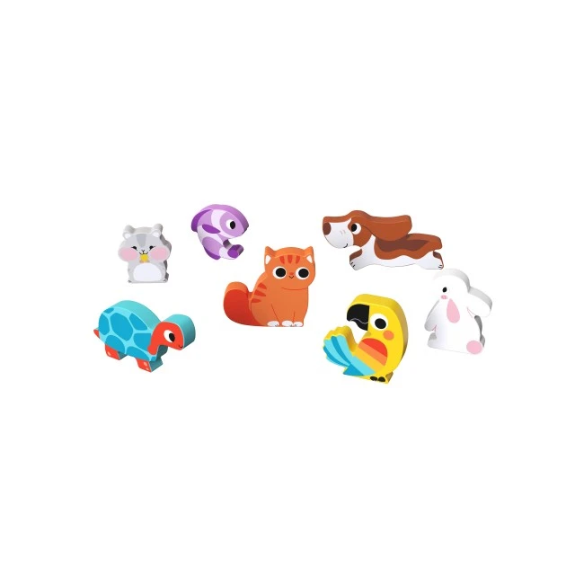 Wooden puzzle 3D pets TH635 8 pieces