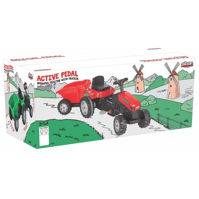 Active tractor with trailer 07316 green