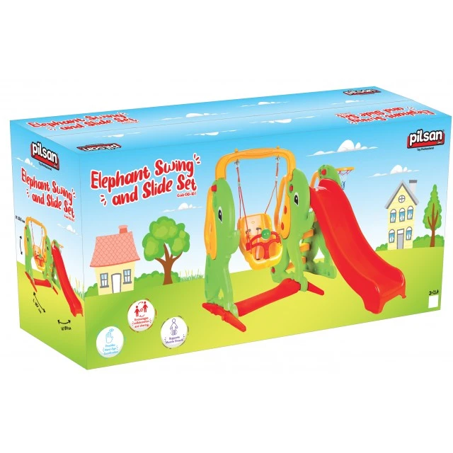 Slide with swing Elephant 06161 red