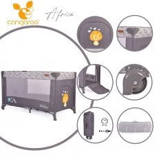 Baby crib Africa gray