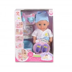 Doll 31cm peeing with shoes and potty blue 8265