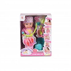 Doll 36cm peeing with accessories 8653