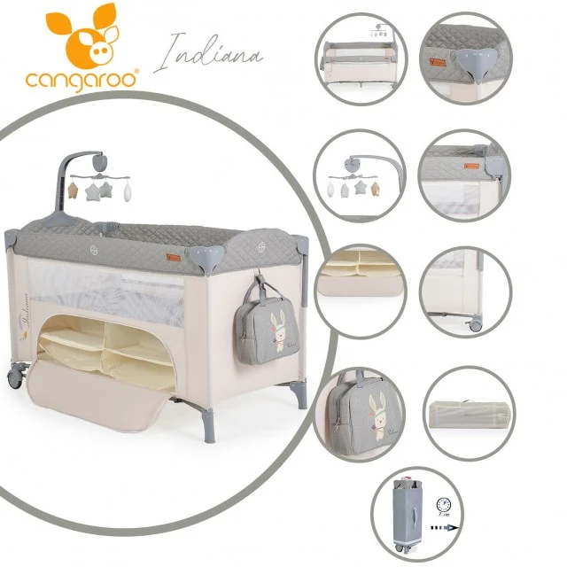 Baby playpen Indiana gray