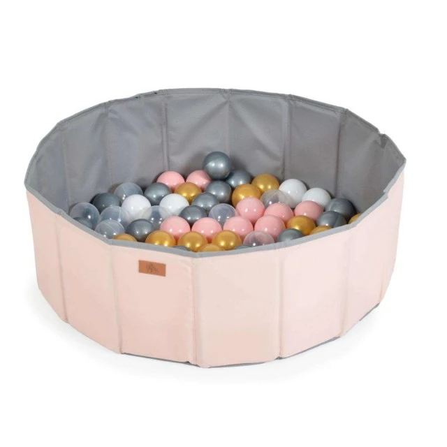 Folding pool with 90 pcs. balls pink