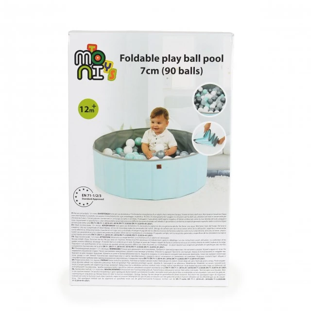 Folding pool with 90 pcs. balls pink