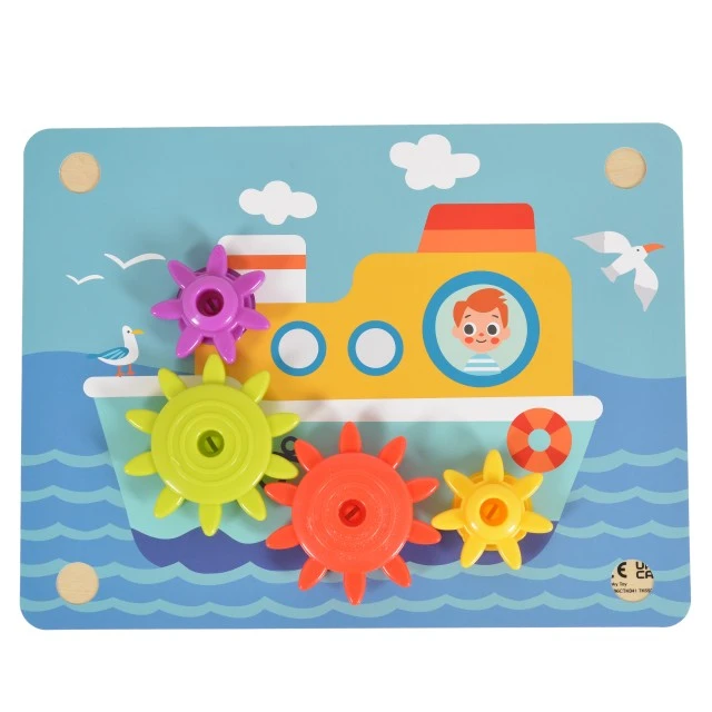 Wooden toy with gears TK352