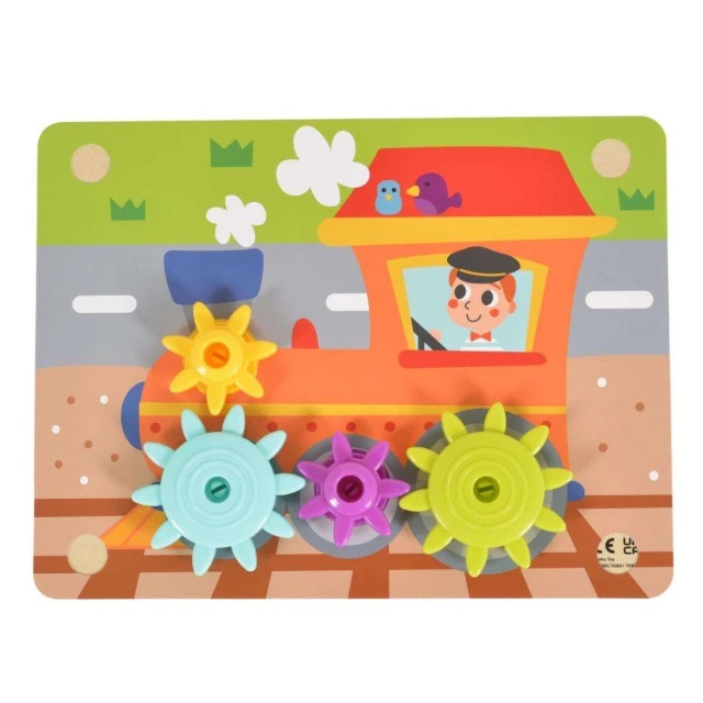 Wooden toy with gears TK352