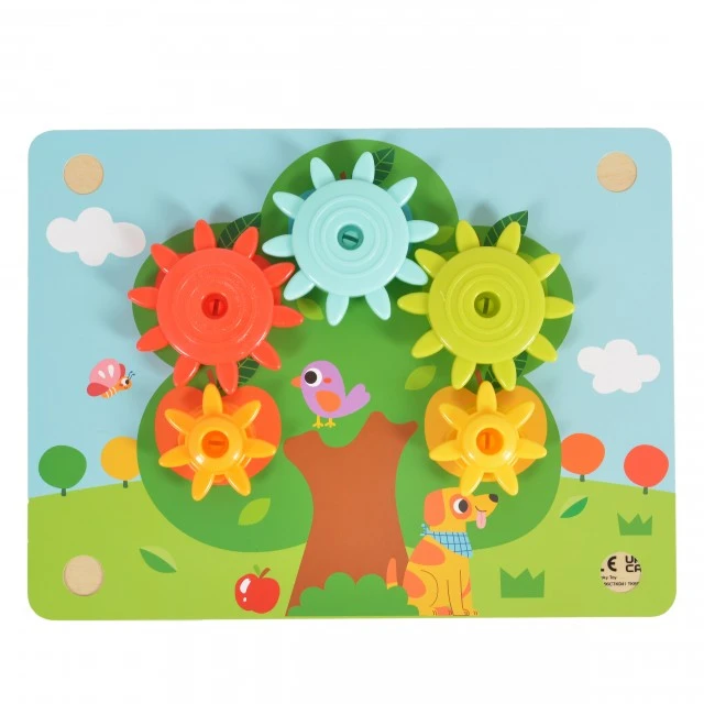 Wooden toy with gears TK352