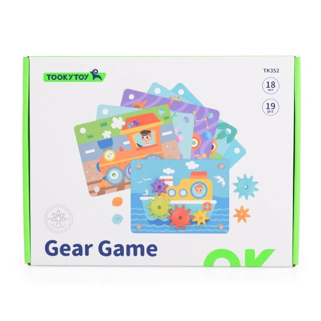 Wooden toy with gears TK352