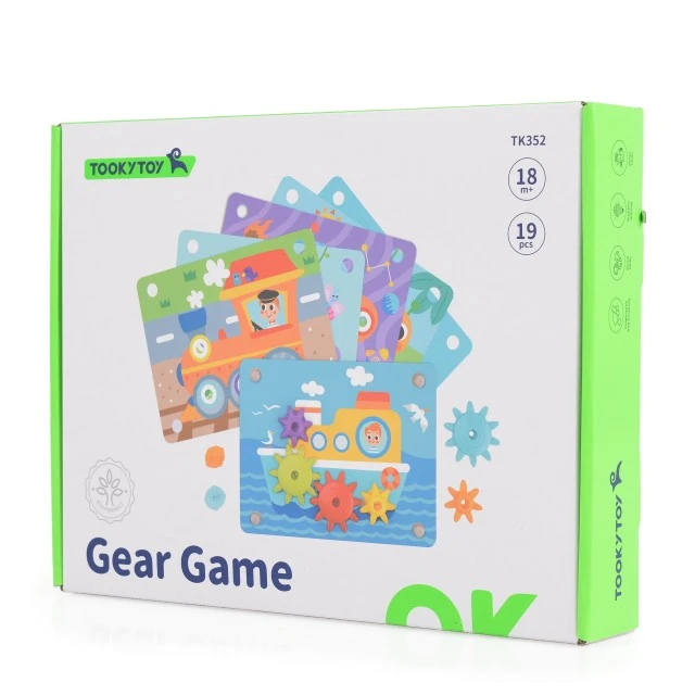 Wooden toy with gears TK352