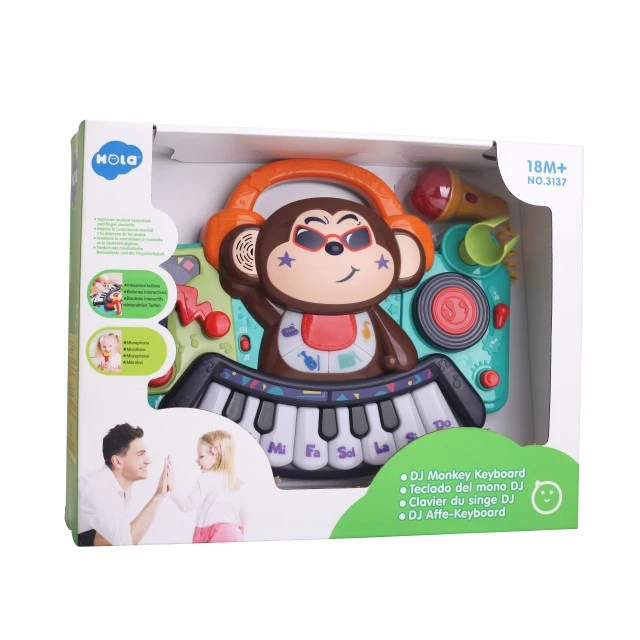 Mini piano with microphone DJ Monkey 3137