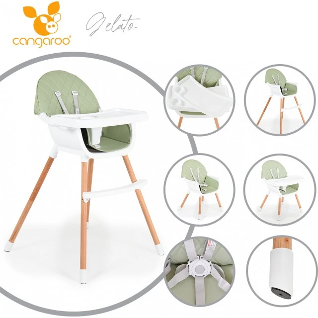 Wooden dining chair Gelato 2in1 mint