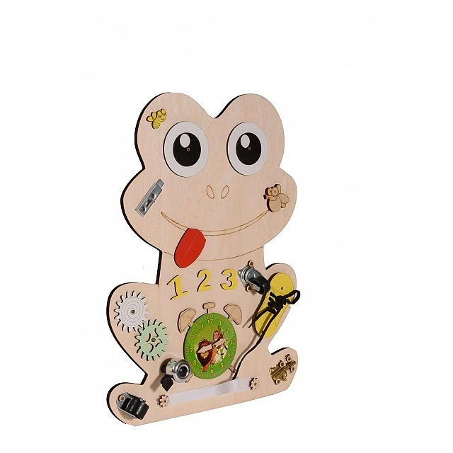 Montessori wooden board Frog