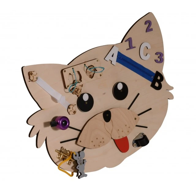 Montessori wooden board Cat