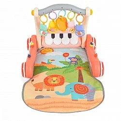 Играчка за прохождане 2в1 Piano pink HE0638