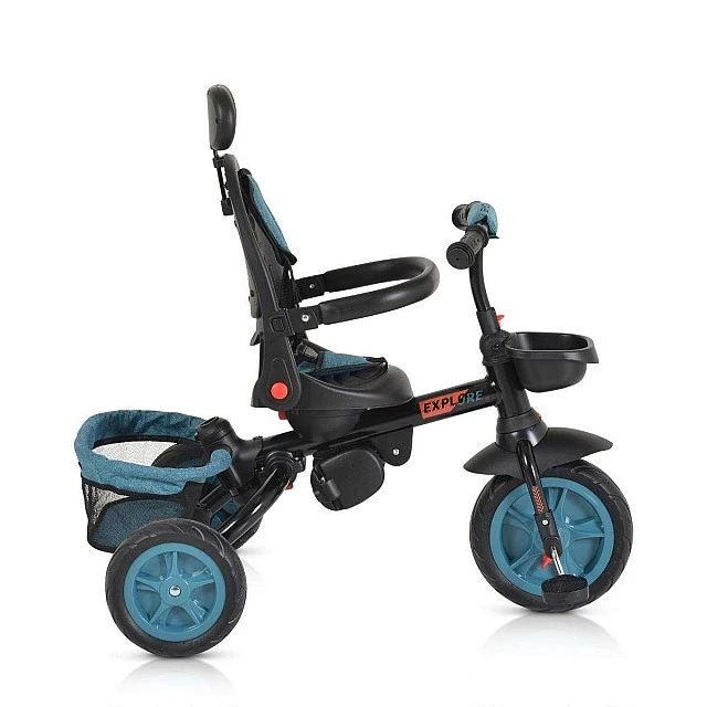 Childrens Tricycle Explore with folding handlebar turquoise