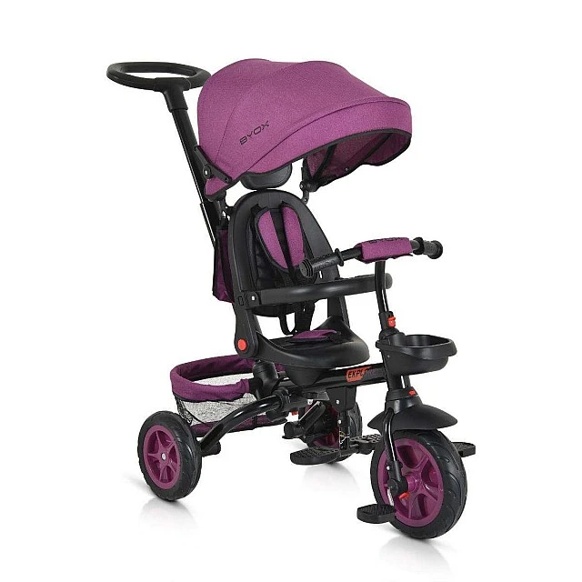 Childrens Tricycle Explore with folding handlebar purple