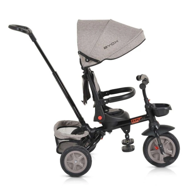 Childrens Tricycle Explore with folding handlebar beige
