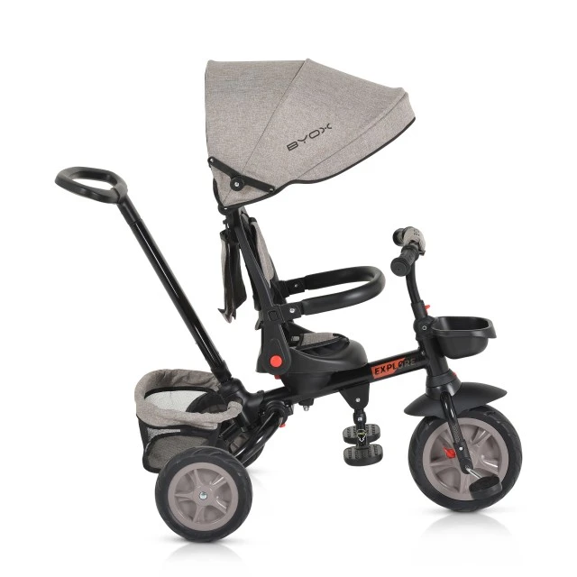 Childrens Tricycle Explore with folding handlebar beige