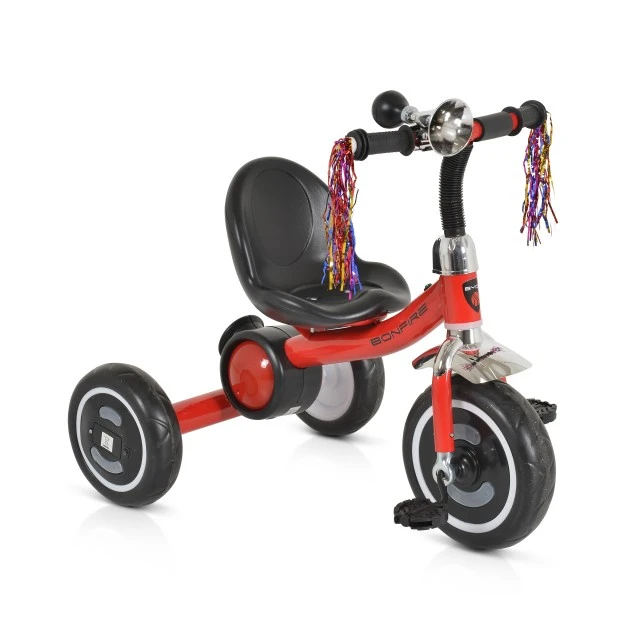 Children’s Tricycle Bonfire with glowing tires red