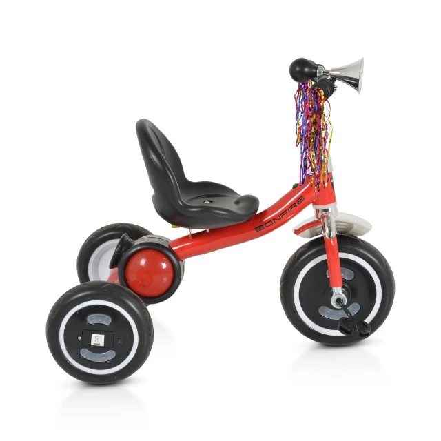 Children’s Tricycle Bonfire with glowing tires red