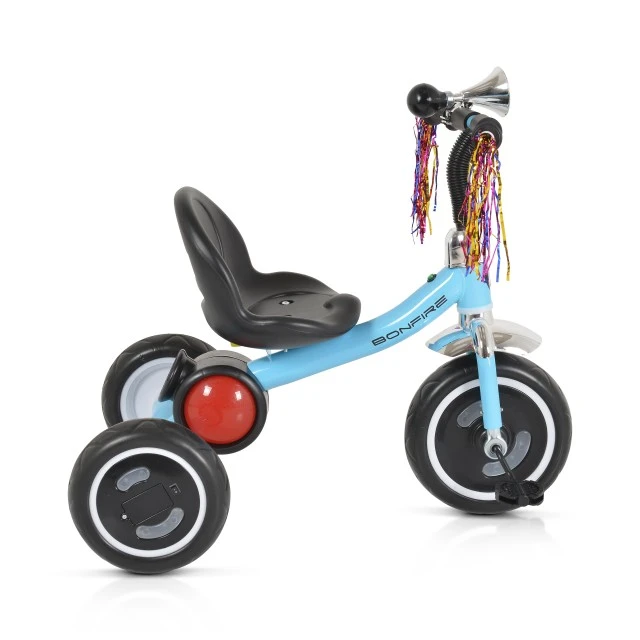 Children’s Tricycle Bonfire with glowing tires blue
