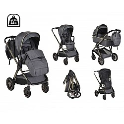 Combined stroller 2 in 1 iClick gray
