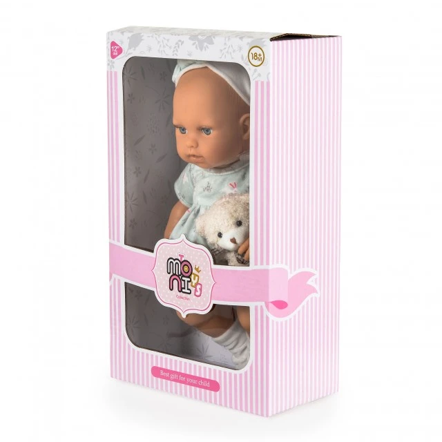 Doll 30 cm Lovely Baby with mint dress LS1255