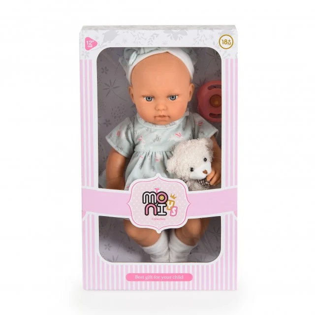 Doll 30 cm Lovely Baby with mint dress LS1255