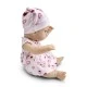 Doll 30 cm Bear & Baby with pink dress LS1255-7