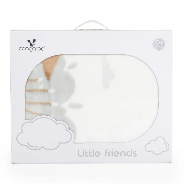 Одеяло с шерпа 80/110 cm Little friends сив