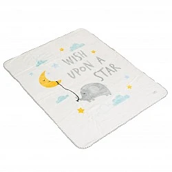 Blanket 110/140 Softy Wish a upon a star white