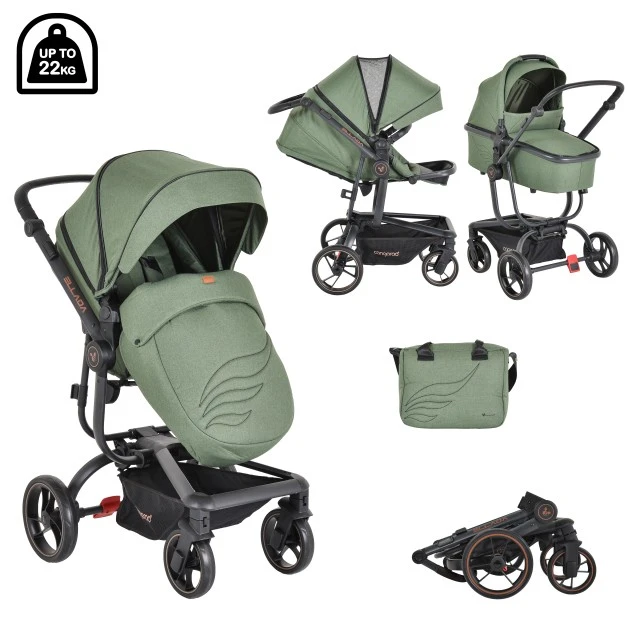 Combined stroller 2 in 1 Ellada green